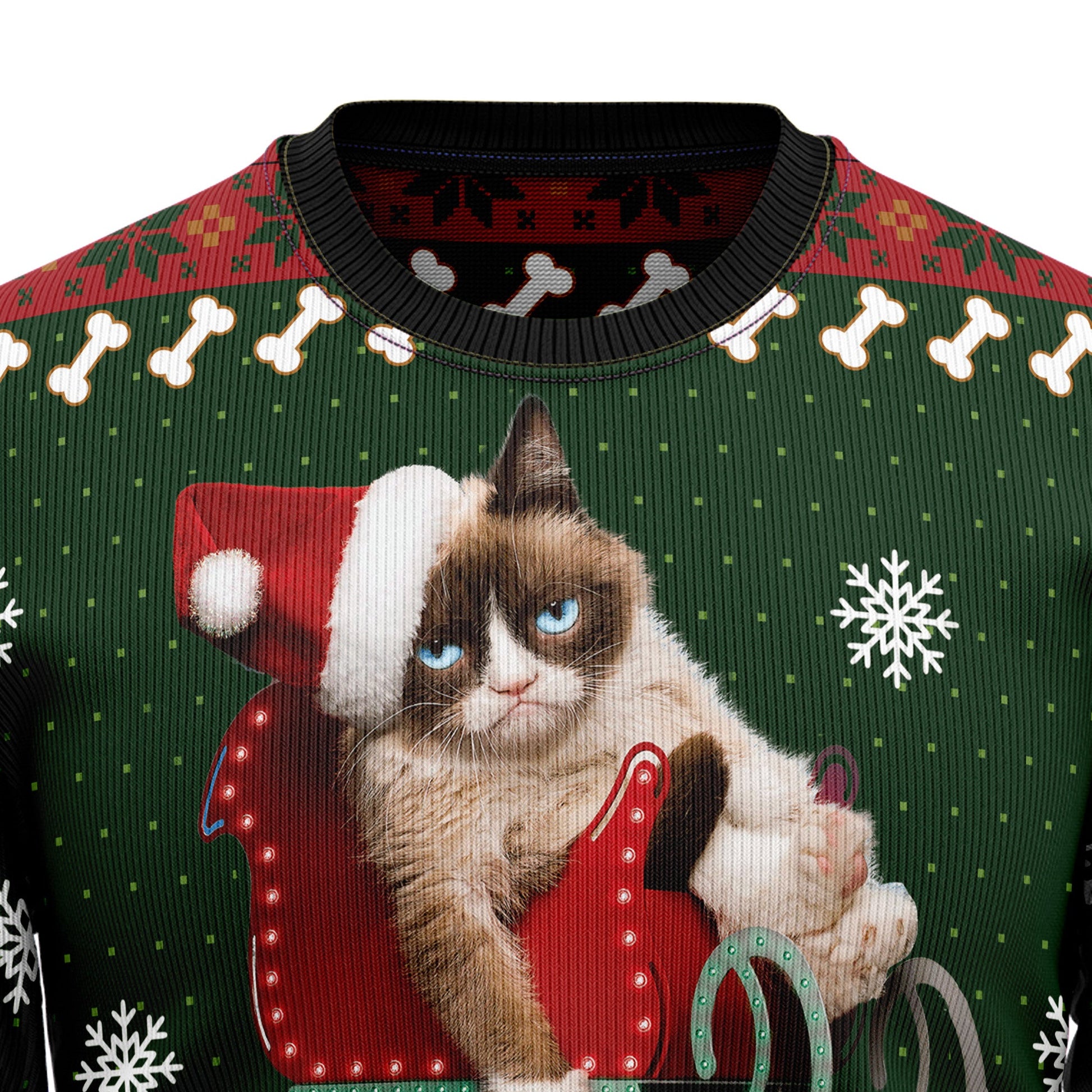 litzzy Grumpy Cat HT081224 Ugly Christmas Sweater -  Best Gift For Christmas, Noel Malalan - Christmas Signature sweater   