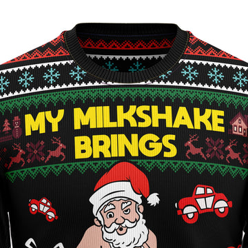 litzzy My Milkshake Bring Christmas - Ugly  Sweater - Ugly Sweaters for Men and Women - Funny Sweaters - TB82773 Sweater   