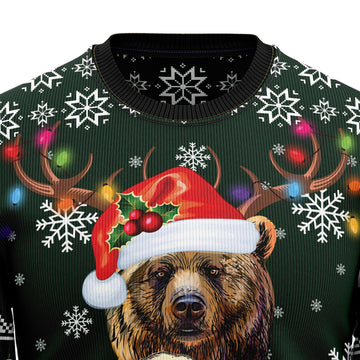 litzzy Bear Hunting and Beer D3009 Ugly Christmas Sweater -  Best Gift For Christmas, Noel Malalan - Christmas Signature sweater   