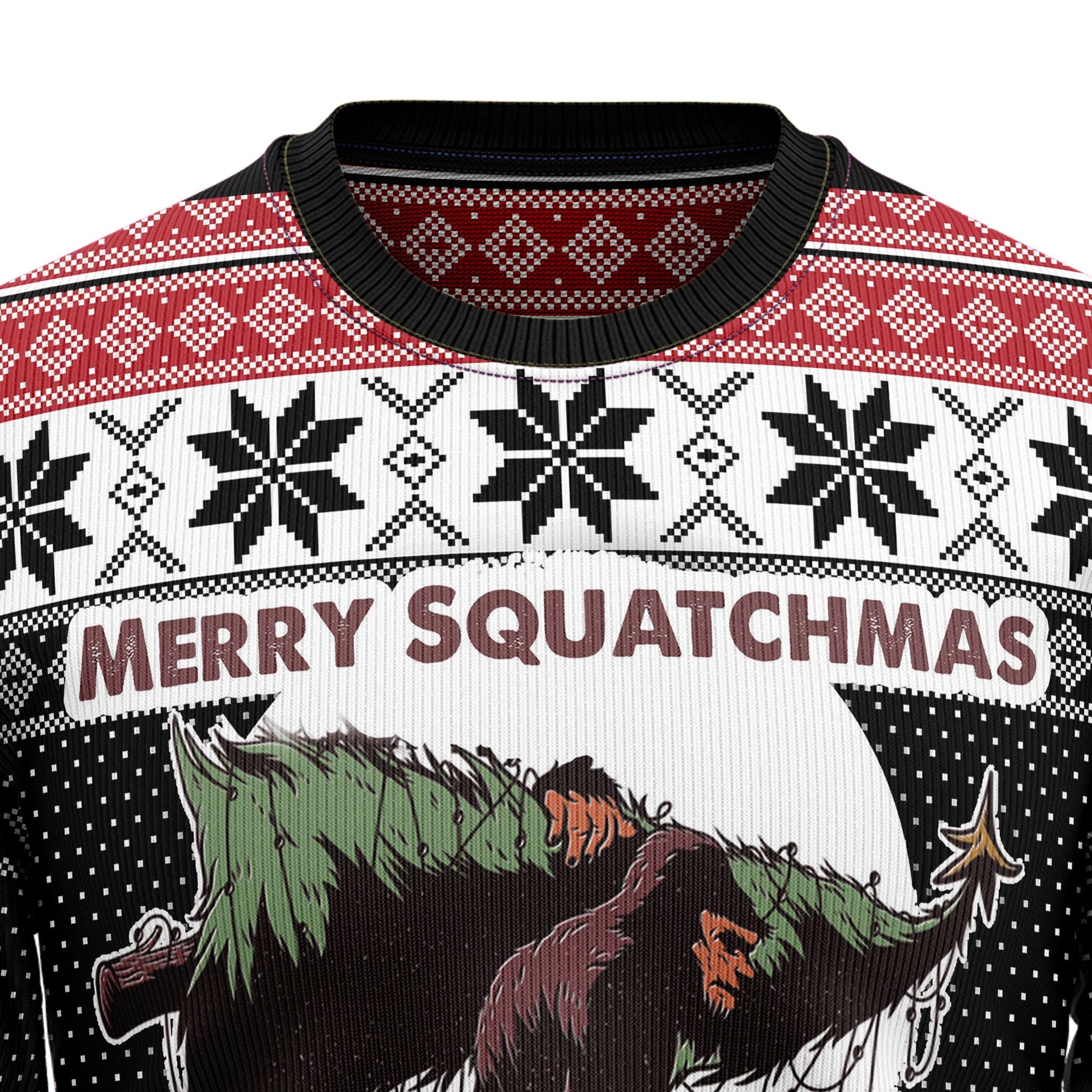 litzzy Bigfoot Squatchmas Ugly Sweater - Ugly Sweaters for Men and Women - Funny Sweaters - TB82770 Sweater   