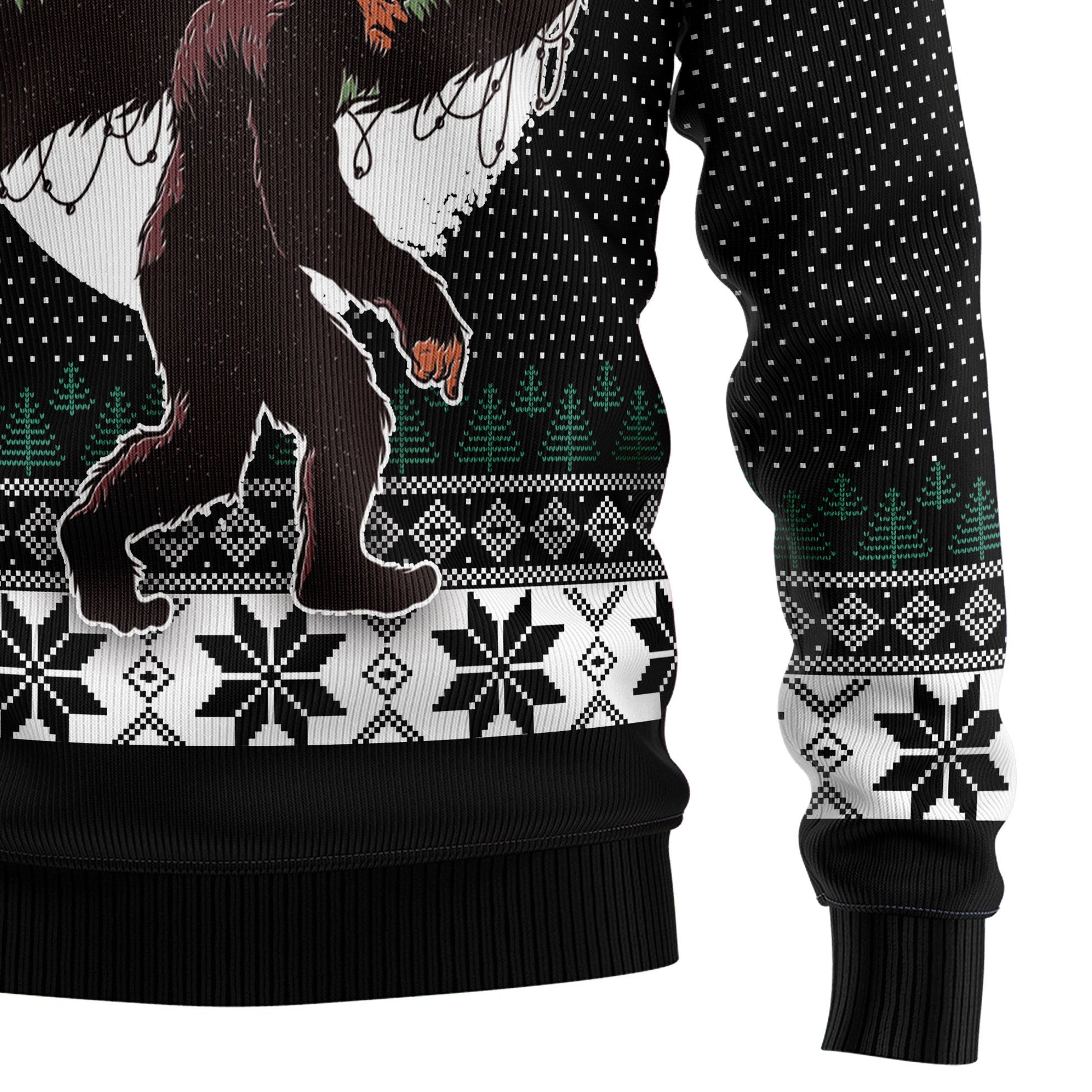 litzzy Bigfoot Squatchmas Ugly Sweater - Ugly Sweaters for Men and Women - Funny Sweaters - TB82770 Sweater   