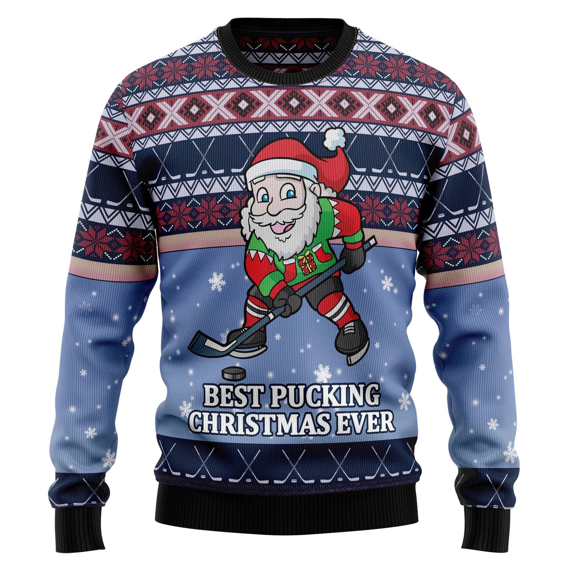 litzzy Santa Hockey T0511 Ugly Christmas Sweater -  Best Gift For Christmas, Noel Malalan - Christmas Signature sweater   