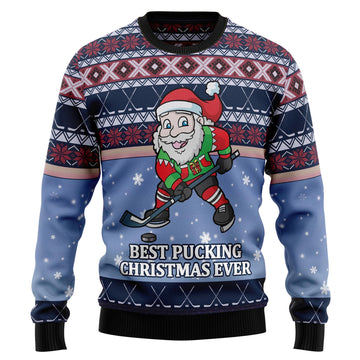 litzzy Santa Hockey T0511 Ugly Christmas Sweater -  Best Gift For Christmas, Noel Malalan - Christmas Signature sweater   