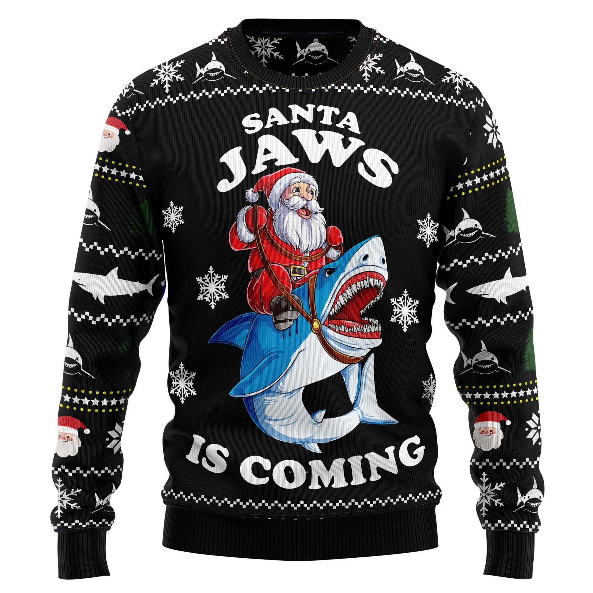 litzzy Santa Jaws TY210 Ugly Christmas Sweater -  Best Gift For Christmas, Noel Malalan - Christmas Signature sweater   