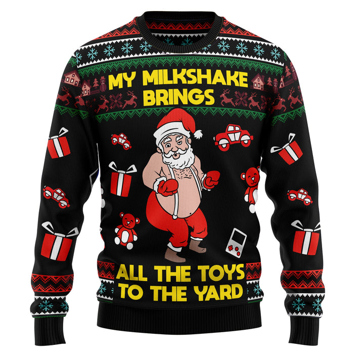 litzzy My Milkshake Bring Christmas - Ugly  Sweater - Ugly Sweaters for Men and Women - Funny Sweaters - TB82773 Sweater S  