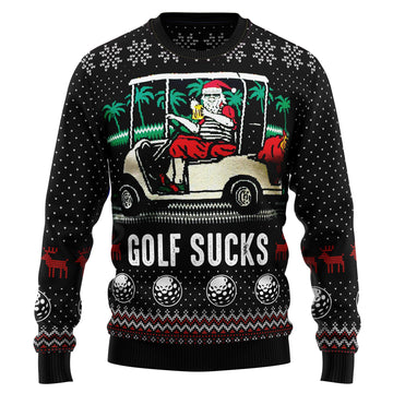 litzzy Golf Sucks HT100912 Ugly Christmas Sweater -  Best Gift For Christmas, Noel Malalan - Christmas Signature sweater   