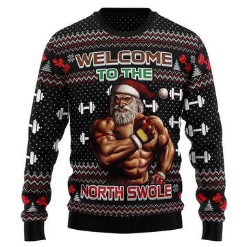 litzzy Welcome To The North Swole HT101302 Ugly Christmas Sweater -  Best Gift For Christmas, Noel Malalan - Christmas Signature sweater   