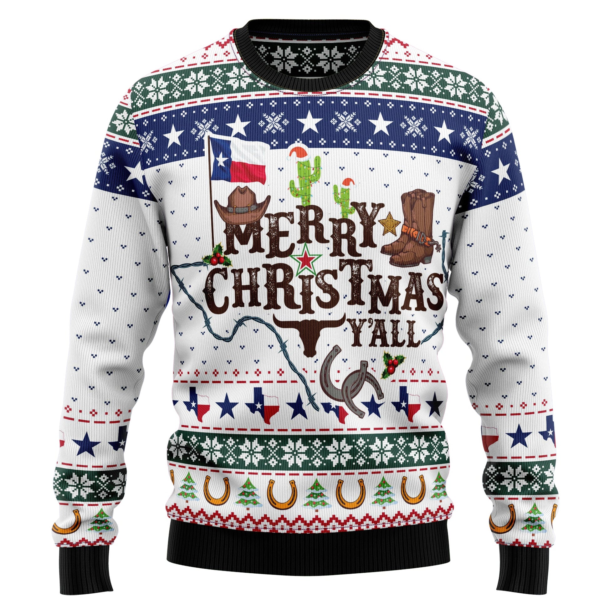 litzzy Merry Christmas Y'all Texas TG5129 Ugly Christmas Sweater -  Best Gift For Christmas, Noel Malalan - Christmas Signature - TB82792 sweater S  