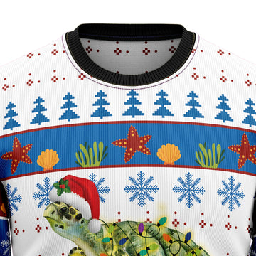 litzzy Turtle Xmas D1011 Ugly Christmas Sweater -  Best Gift For Christmas, Noel Malalan - Christmas Signature sweater   