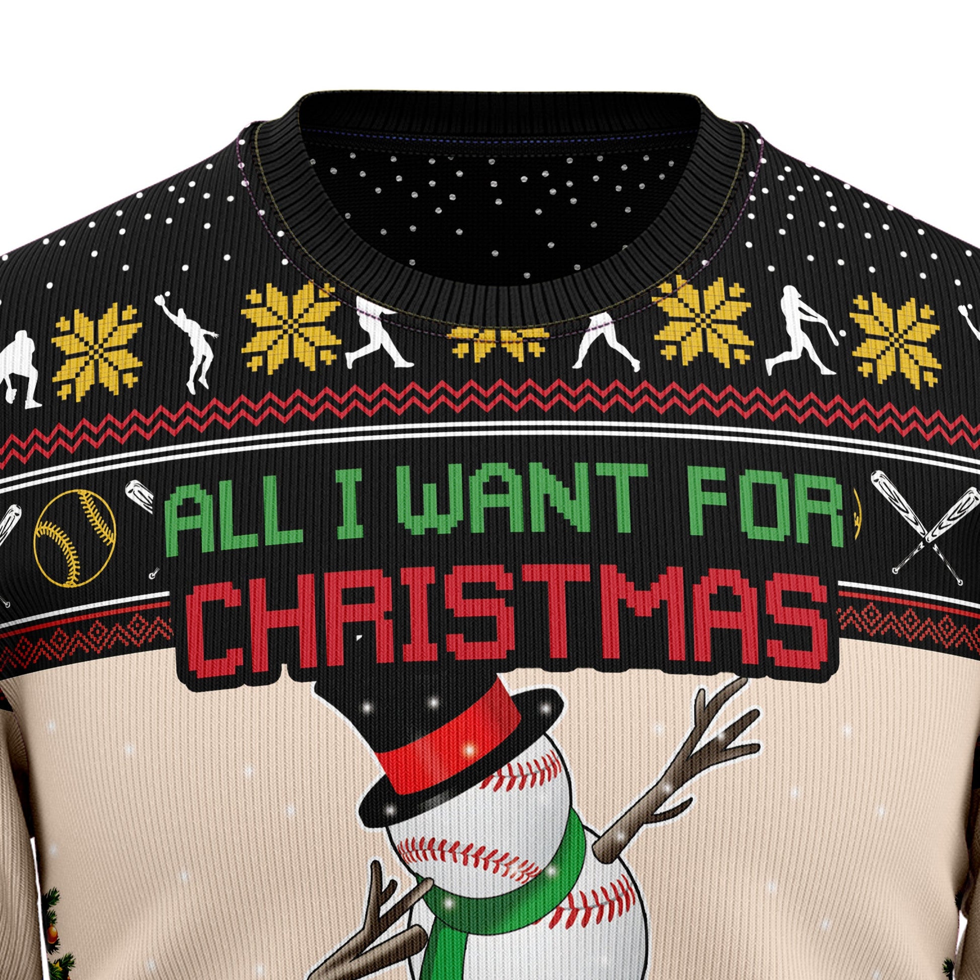 litzzy Christmas Time For Baseball T0611 Ugly Christmas Sweater -  Best Gift For Christmas, Noel Malalan - Christmas Signature sweater   