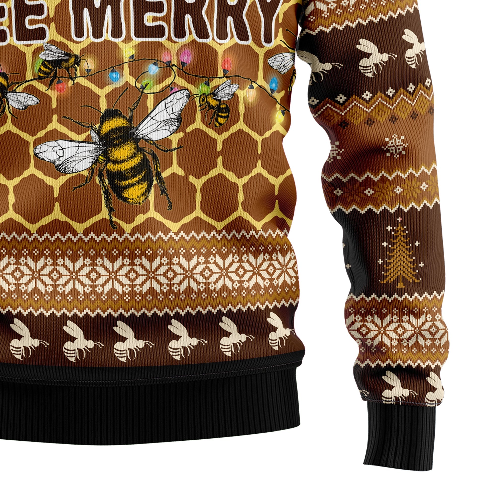 litzzy Bee Merry TG51013 Ugly Christmas Sweater -  Best Gift For Christmas, Noel Malalan - Christmas Signature sweater   