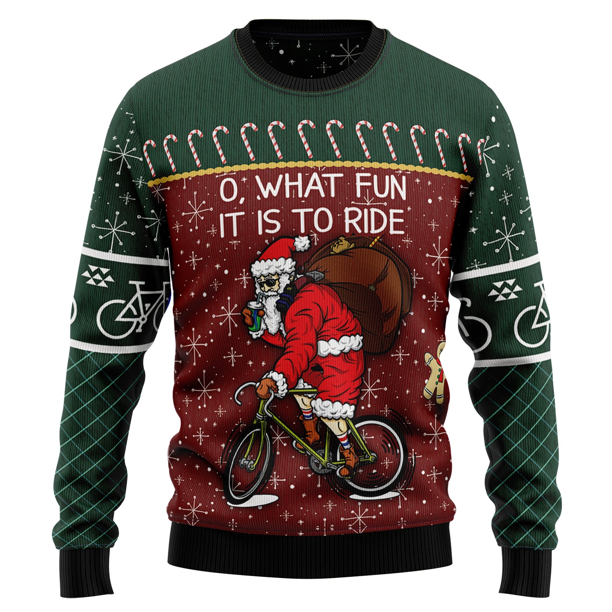 litzzy Santa Cycling T1811 Ugly Christmas Sweater -  Best Gift For Christmas, Noel Malalan - Christmas Signature sweater   