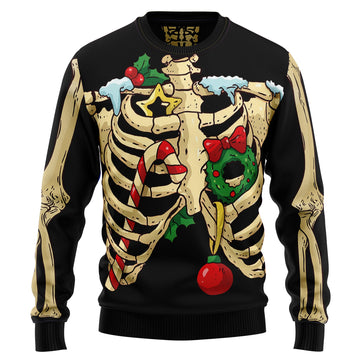 litzzy Skeleton Christmas Awesome T0511 Ugly Christmas Sweater -  Best Gift For Christmas, Noel Malalan - Christmas Signature sweater   