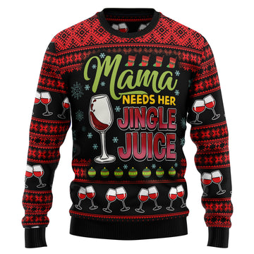 litzzy Red Wine Mama HT92801 Ugly Christmas Sweater -  Best Gift For Christmas, Noel Malalan - Christmas Signature sweater   