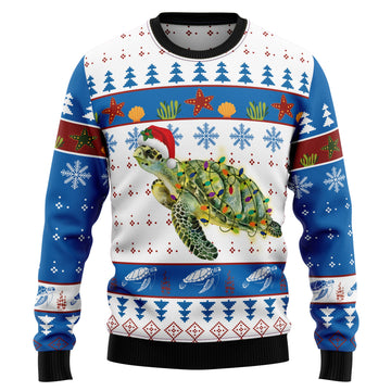 litzzy Turtle Xmas D1011 Ugly Christmas Sweater -  Best Gift For Christmas, Noel Malalan - Christmas Signature sweater   