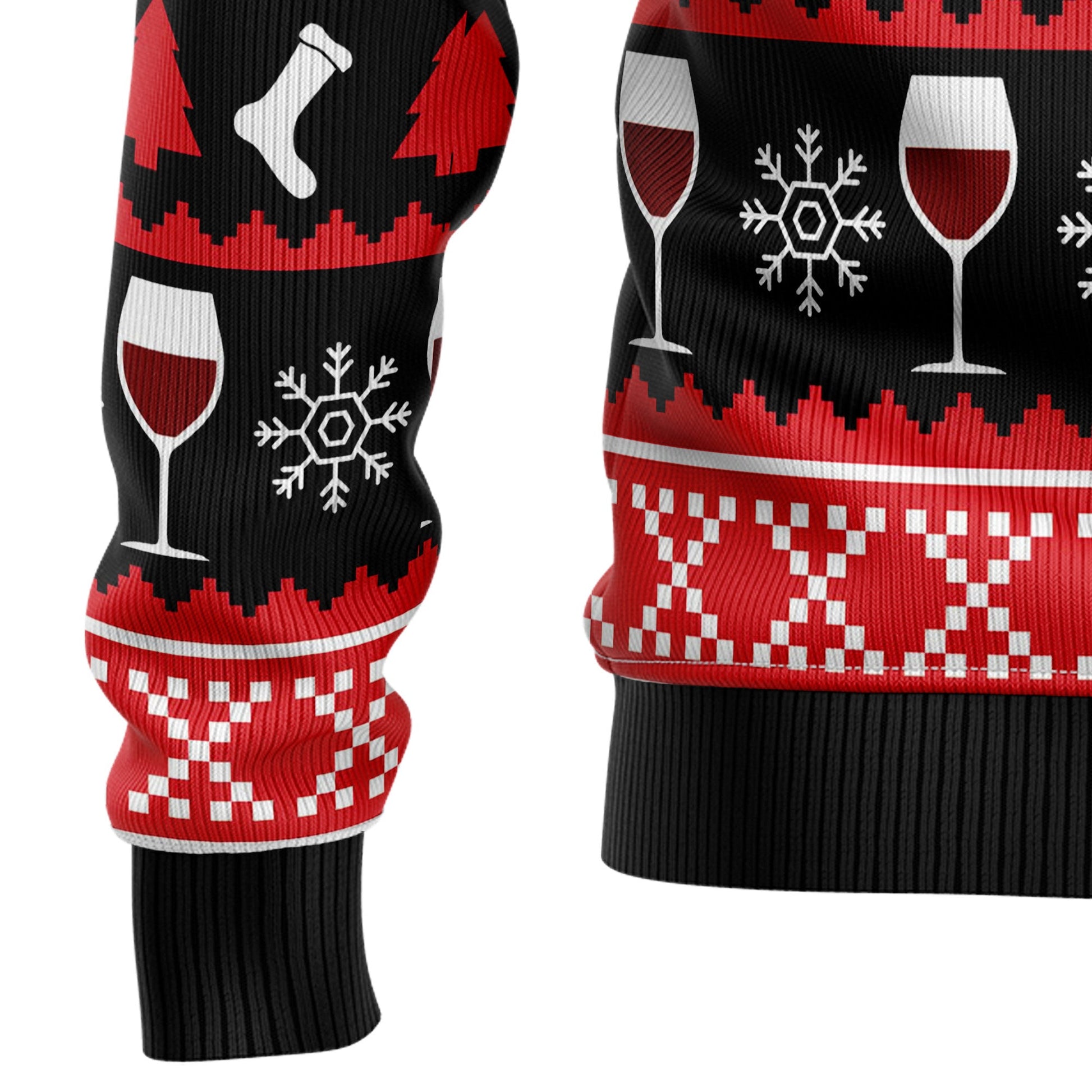 litzzy Red Wine HZ92401 Ugly Christmas Sweater -  Best Gift For Christmas, Noel Malalan - Christmas Signature sweater   