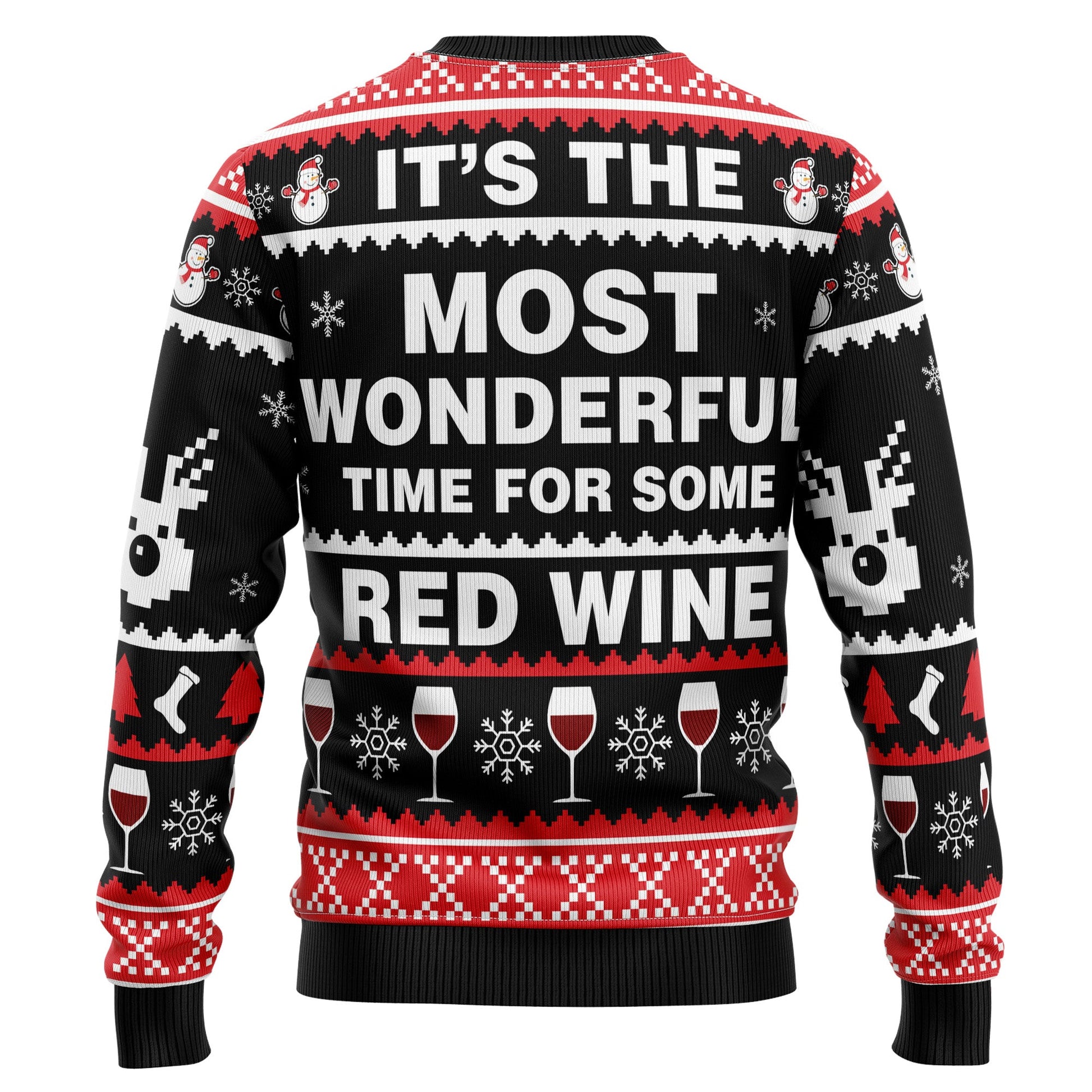litzzy Red Wine HZ92401 Ugly Christmas Sweater -  Best Gift For Christmas, Noel Malalan - Christmas Signature sweater   