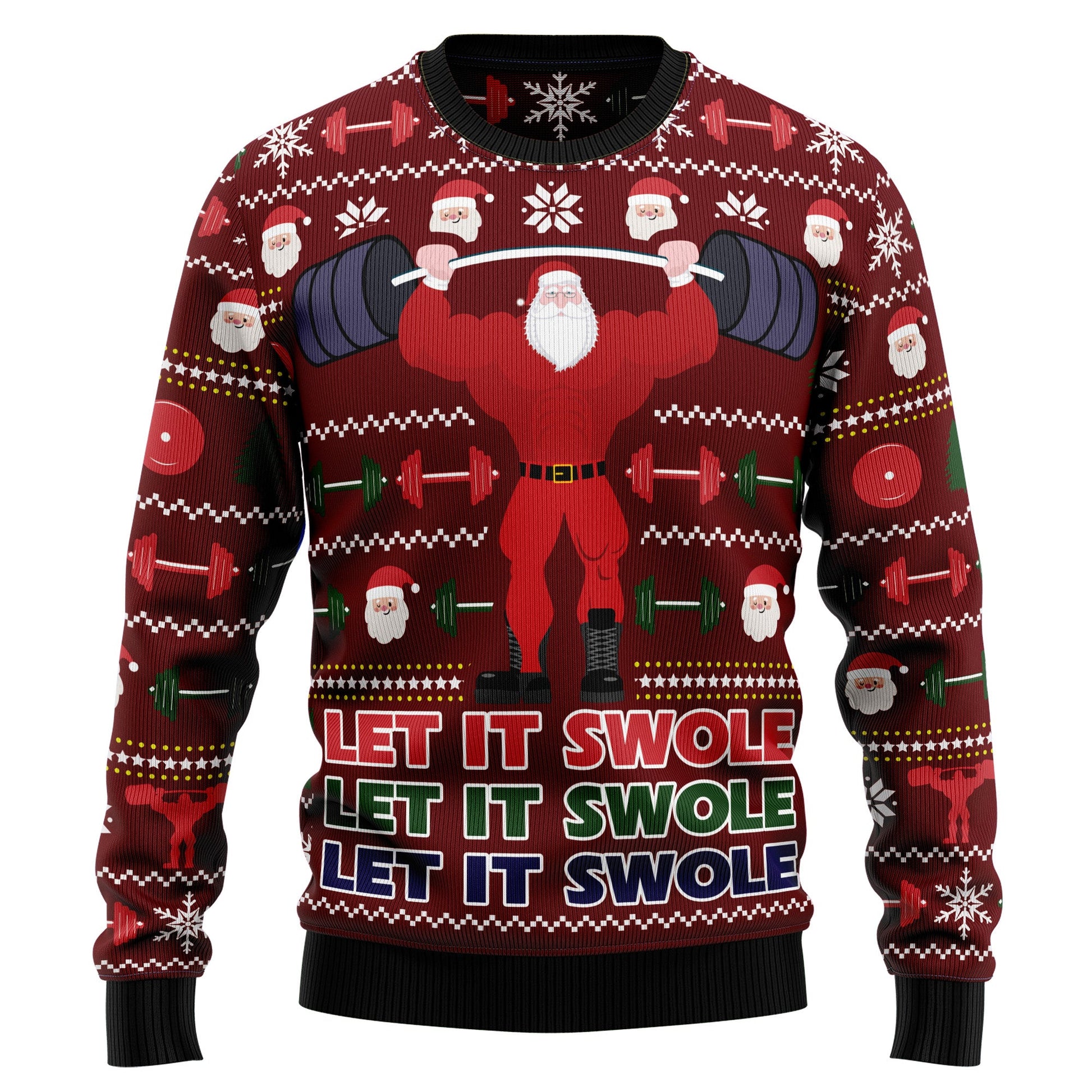 litzzy Santa Let It Swole TY1210 Ugly Christmas Sweater -  Best Gift For Christmas, Noel Malalan - Christmas Signature sweater   