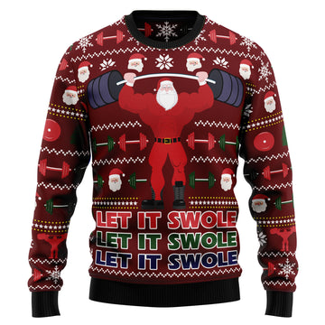 litzzy Santa Let It Swole TY1210 Ugly Christmas Sweater -  Best Gift For Christmas, Noel Malalan - Christmas Signature sweater   
