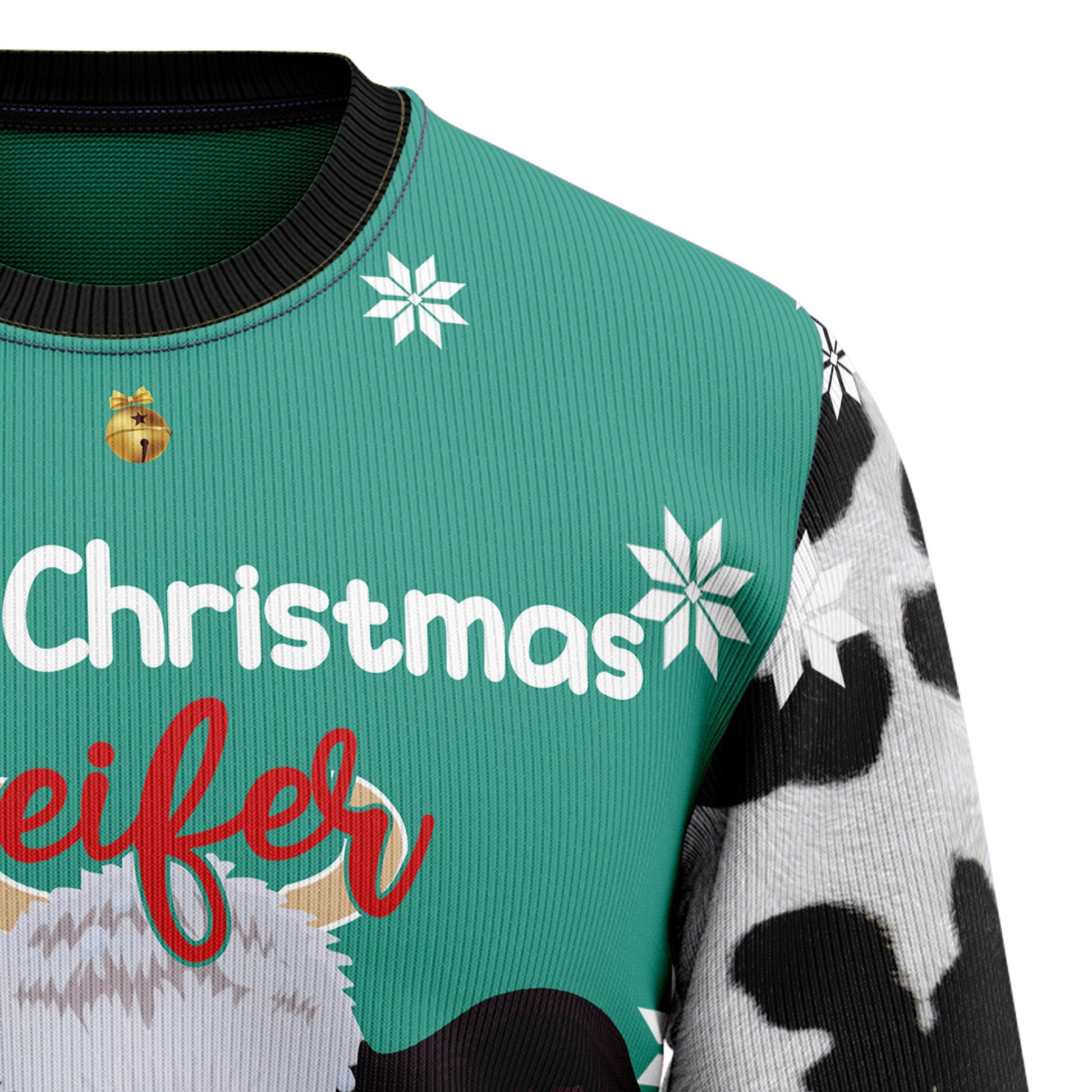 litzzy Cow Merry Christmas Heifer T1911 Ugly Christmas Sweater -  Best Gift For Christmas, Noel Malalan - Christmas Signature sweater   