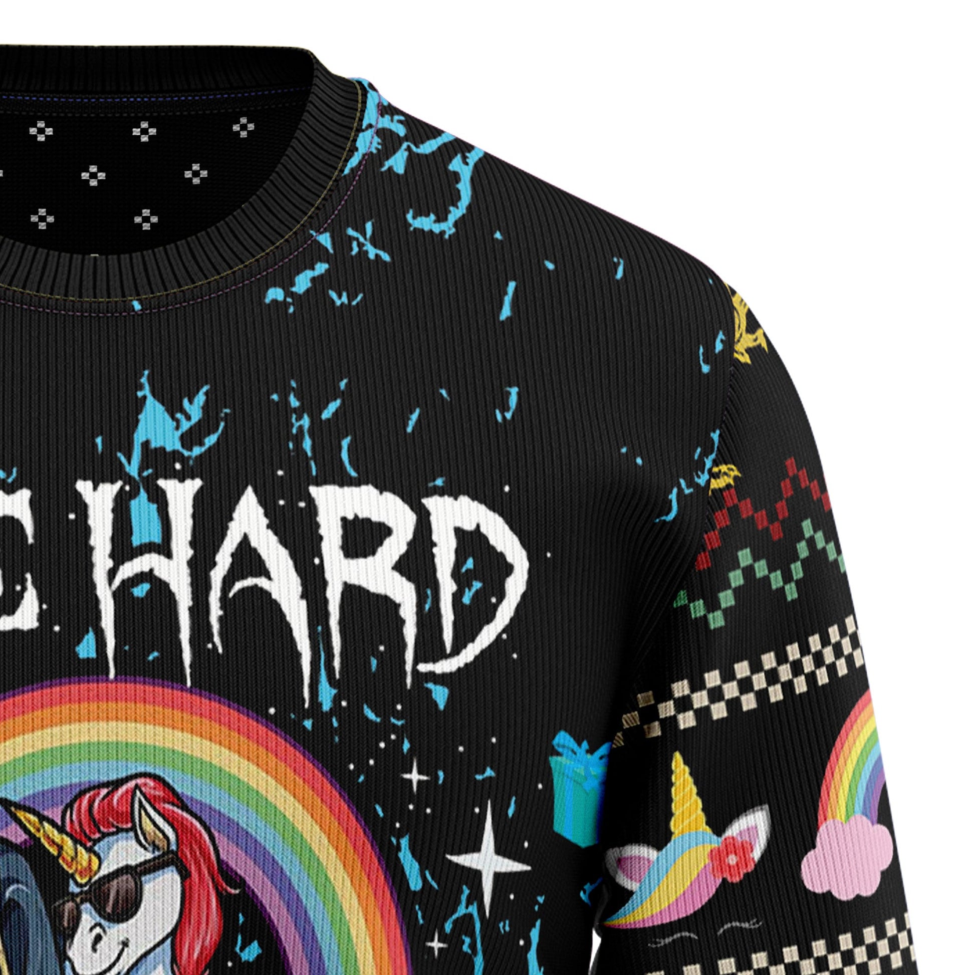 litzzy Dinosaur Unicorn Ride Hard T2010 Ugly Christmas Sweater -  Best Gift For Christmas, Noel Malalan - Christmas Signature sweater   