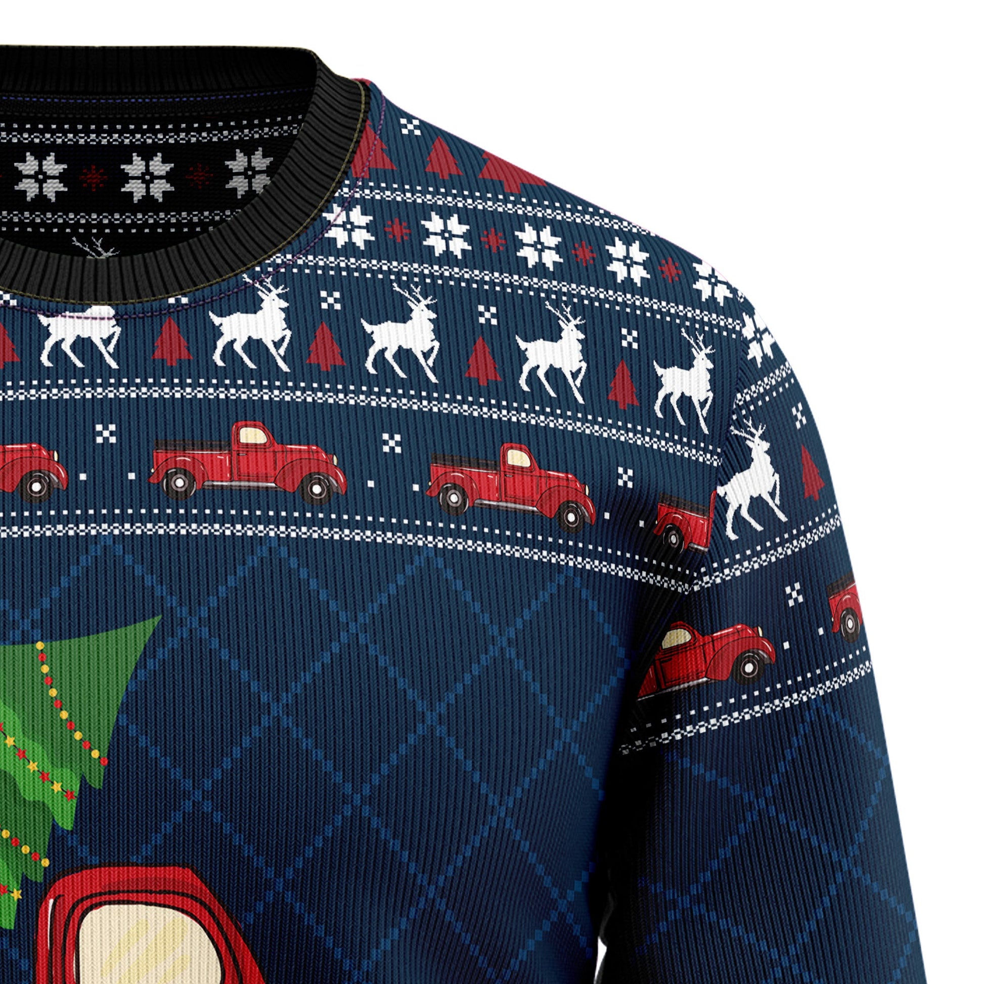 litzzy Vintage Red Truck HZ102303 Ugly Christmas Sweater -  Best Gift For Christmas, Noel Malalan - Christmas Signature sweater   