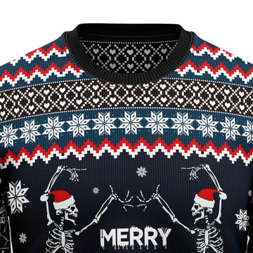 litzzy Skeleton Merry Creepmas TY510 Ugly Christmas Sweater -  Best Gift For Christmas, Noel Malalan - Christmas Signature sweater   