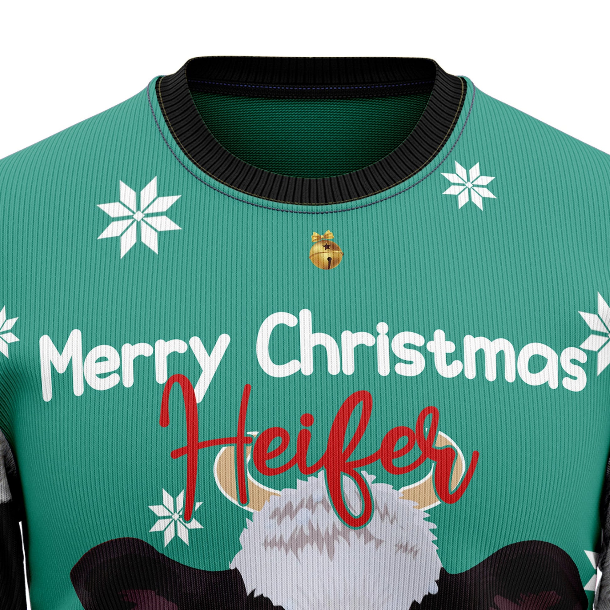 litzzy Cow Merry Christmas Heifer T1911 Ugly Christmas Sweater -  Best Gift For Christmas, Noel Malalan - Christmas Signature sweater   