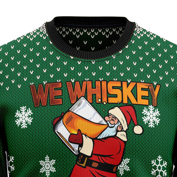 litzzy We Whiskey You A Merry Christmas HT100706 Ugly Christmas Sweater -  Best Gift For Christmas, Noel Malalan - Christmas Signature sweater   