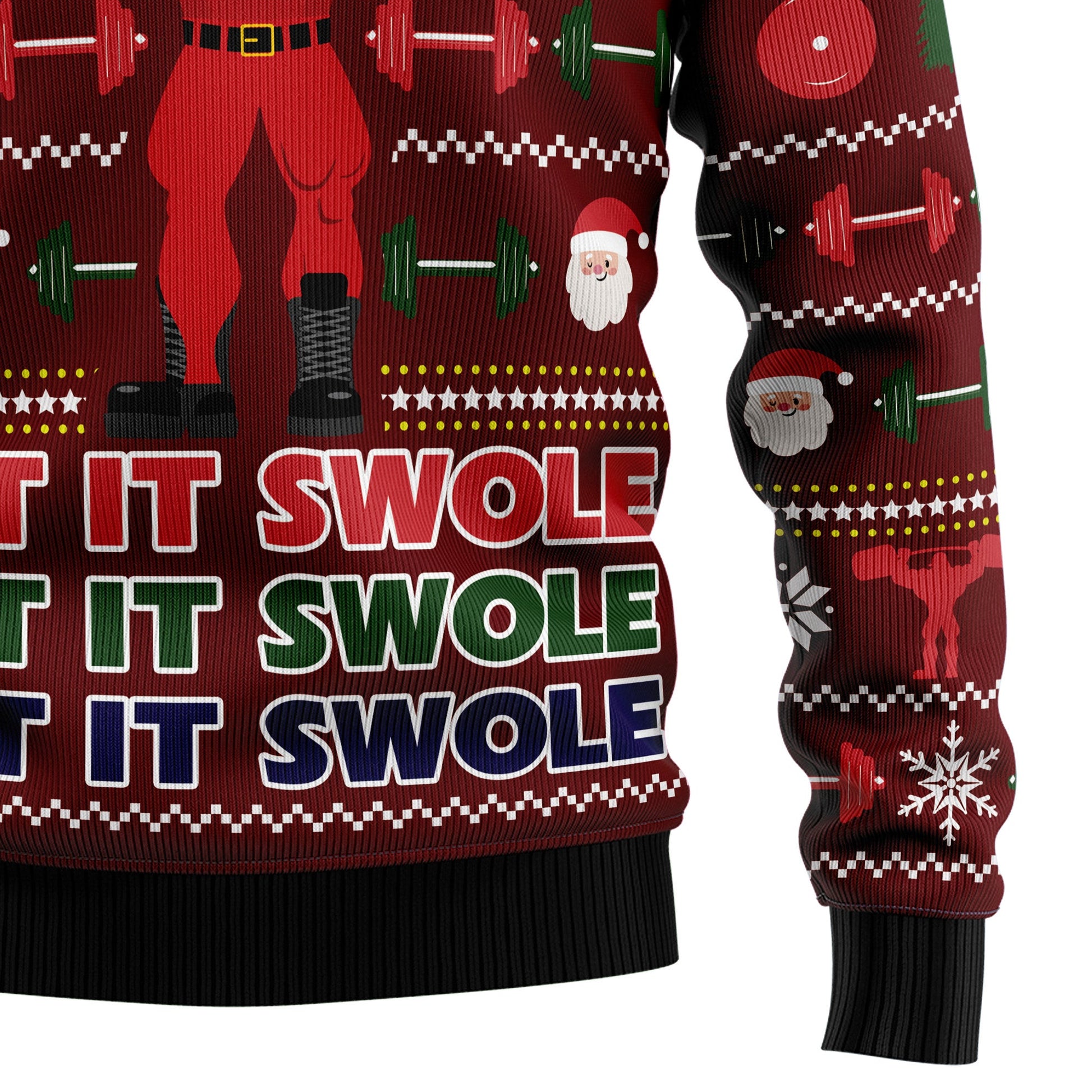 litzzy Santa Let It Swole TY1210 Ugly Christmas Sweater -  Best Gift For Christmas, Noel Malalan - Christmas Signature sweater   