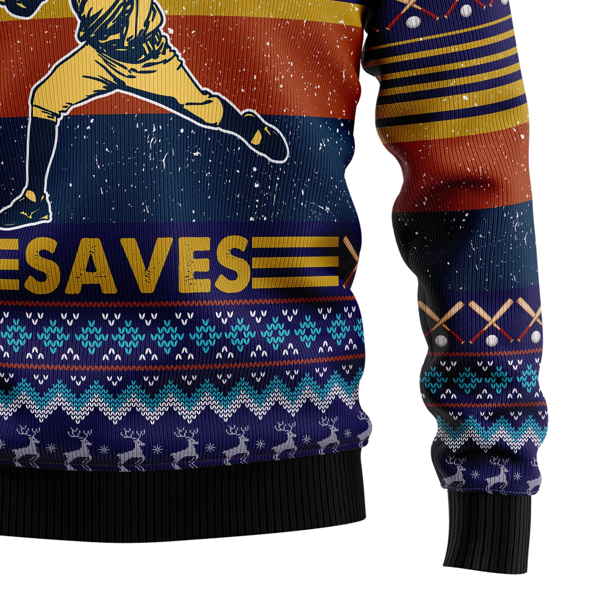litzzy Baseball Jesus Save T1811 Ugly Christmas Sweater -  Best Gift For Christmas, Noel Malalan - Christmas Signature sweater   