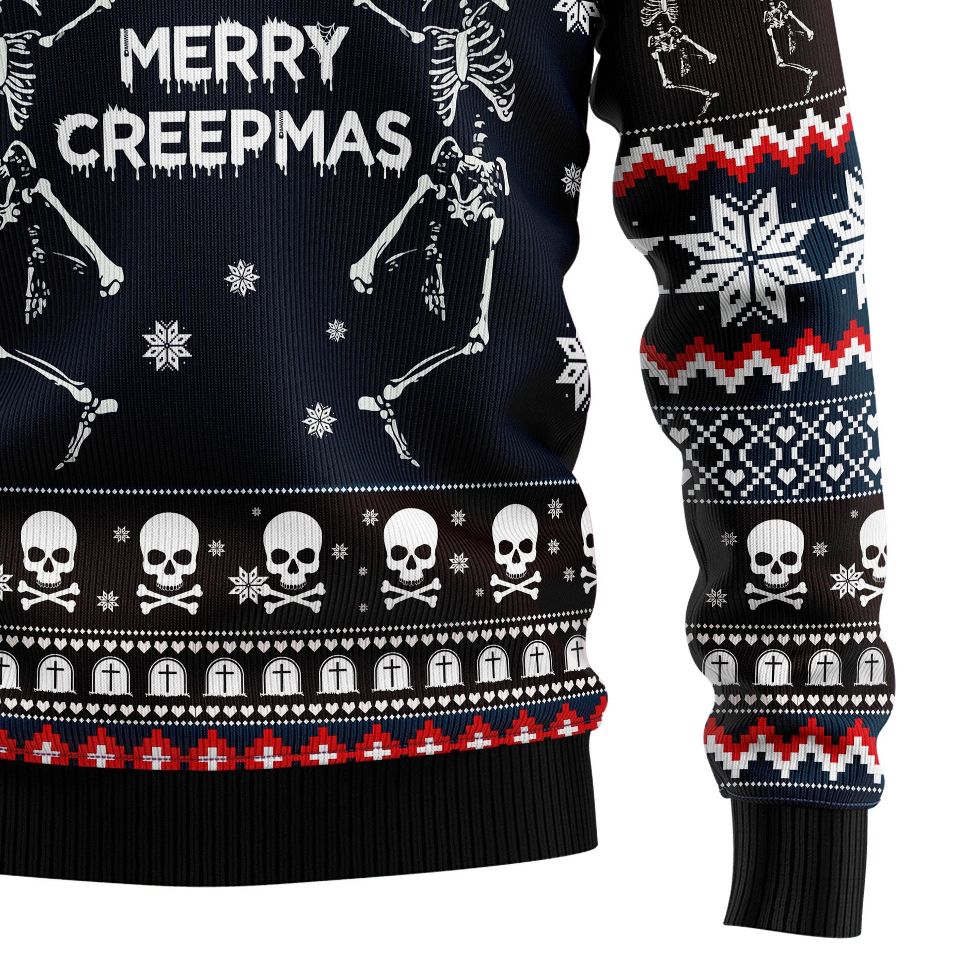 litzzy Skeleton Merry Creepmas TY510 Ugly Christmas Sweater -  Best Gift For Christmas, Noel Malalan - Christmas Signature sweater   