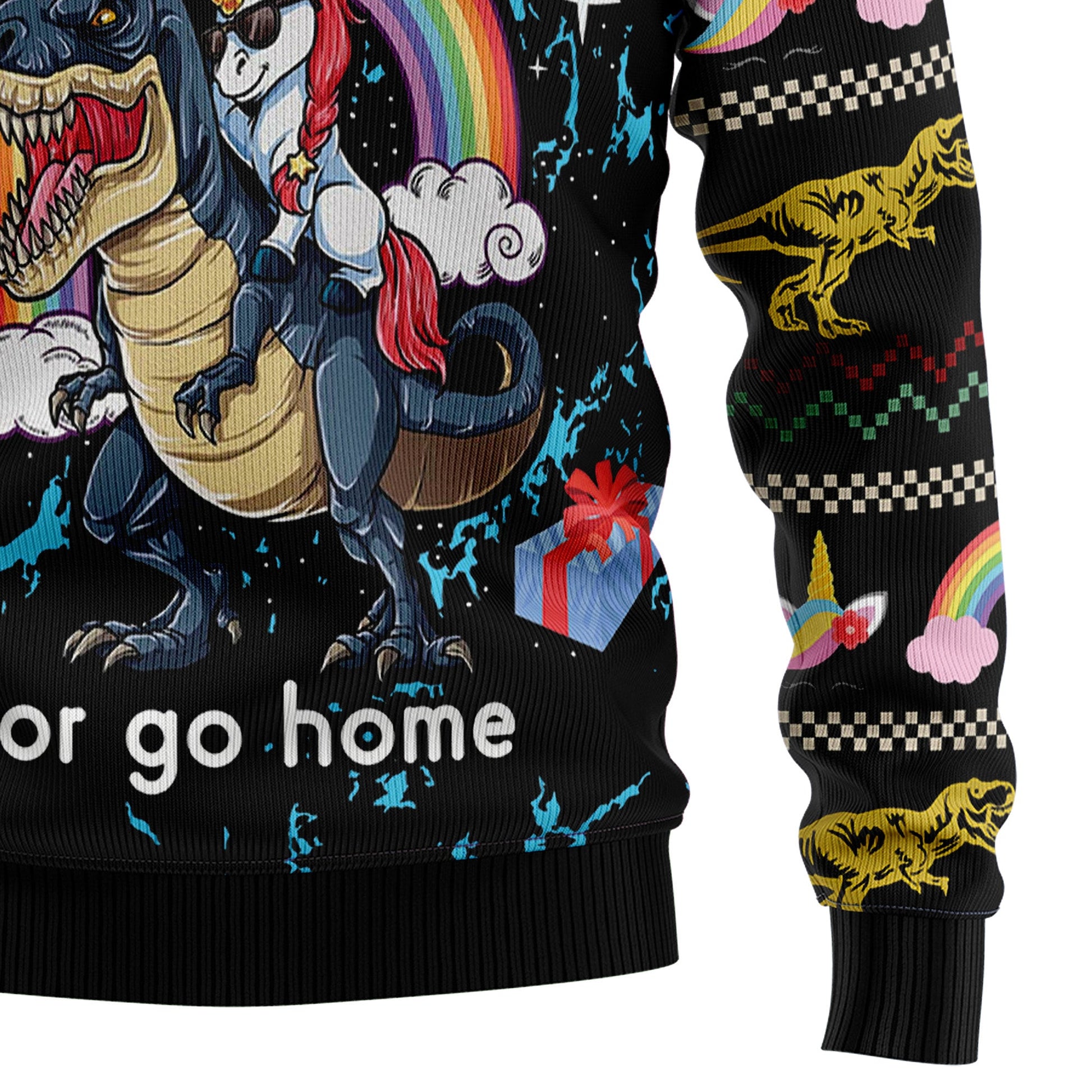 litzzy Dinosaur Unicorn Ride Hard T2010 Ugly Christmas Sweater -  Best Gift For Christmas, Noel Malalan - Christmas Signature sweater   