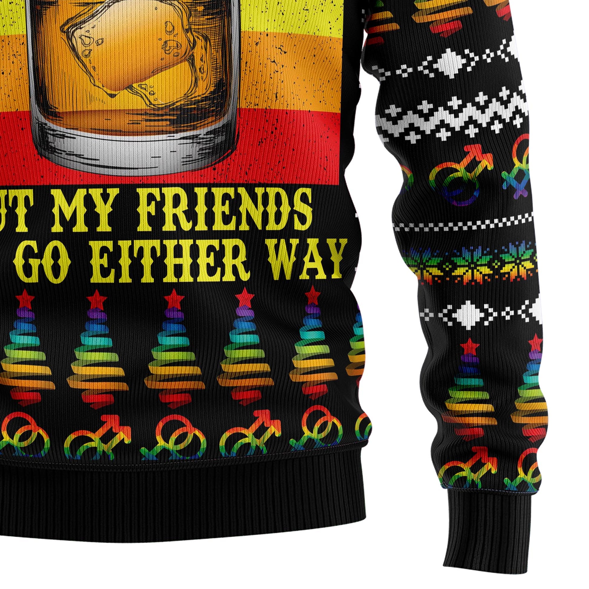 litzzy LGBT Whiskey Straight T510 Ugly Christmas Sweater -  Best Gift For Christmas, Noel Malalan - Christmas Signature sweater   