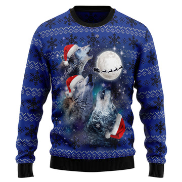 litzzy Wolf Moon T1610 Ugly Christmas Sweater -  Best Gift For Christmas, Noel Malalan - Christmas Signature sweater   