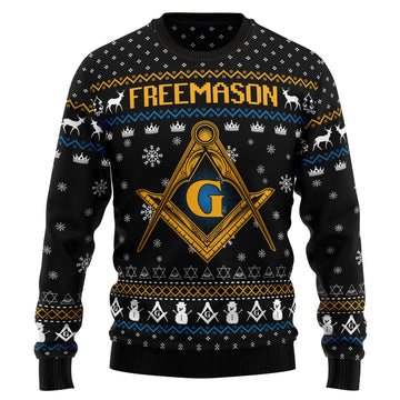 litzzy Freemason D3009 Ugly Christmas Sweater -  Best Gift For Christmas, Noel Malalan - Christmas Signature sweater   