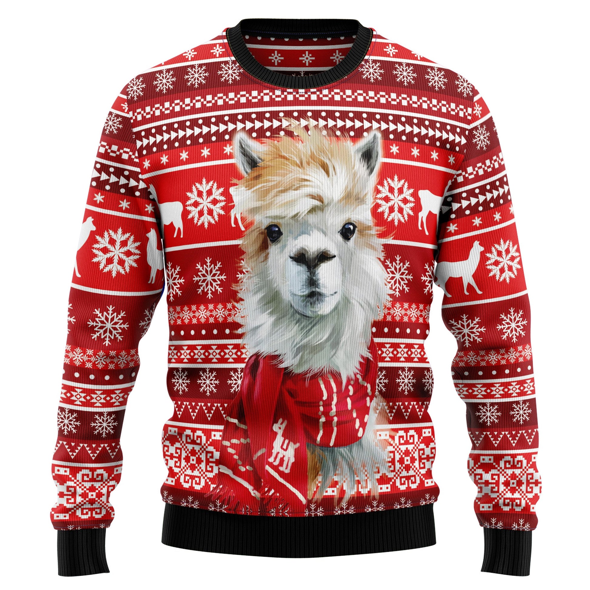 litzzy Festive Llama Xmas HZ92307 Ugly Christmas Sweater -  Best Gift For Christmas, Noel Malalan - Christmas Signature sweater   
