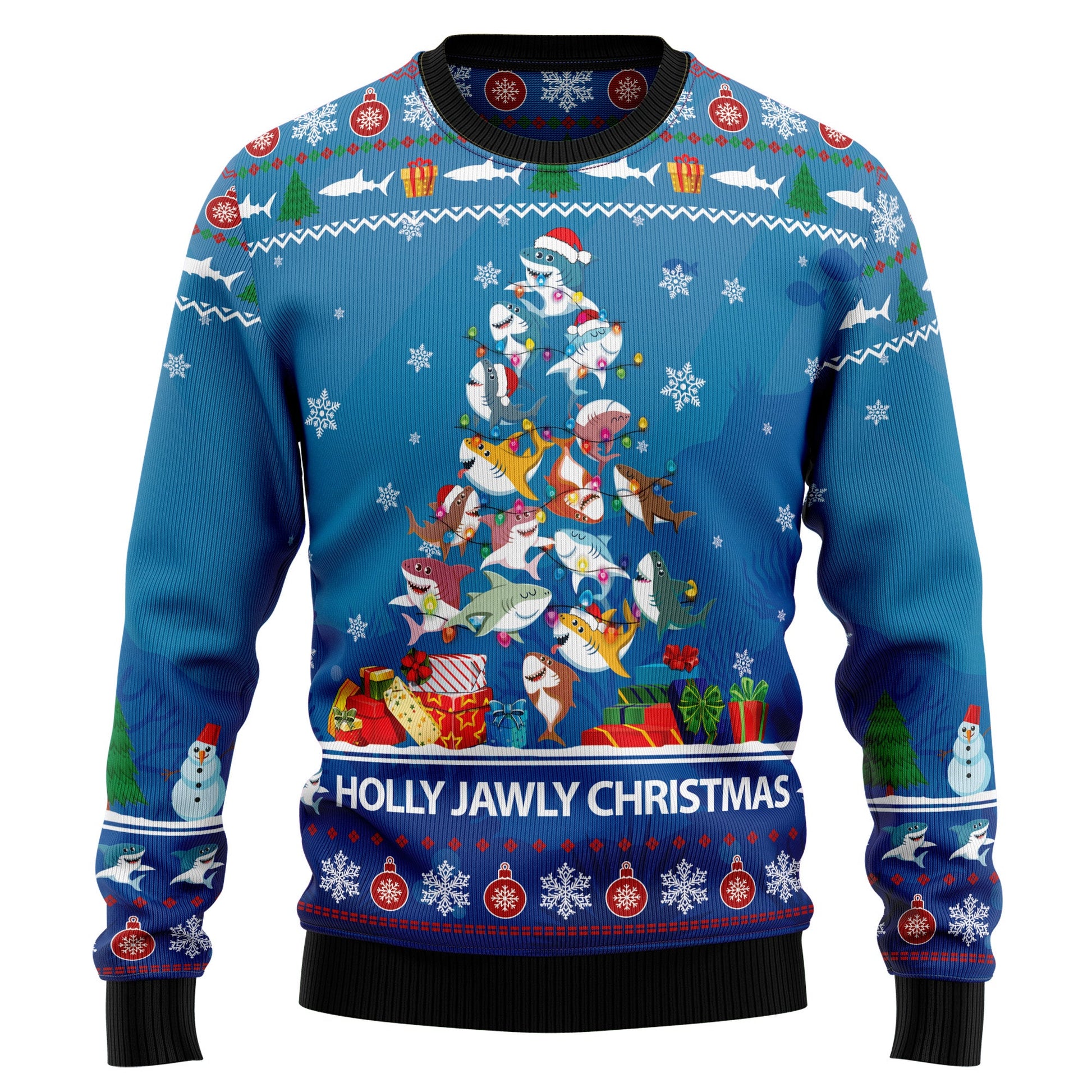 litzzy Shark Holly Jawly Christmas G5116 Ugly Christmas Sweater -  Best Gift For Christmas, Noel Malalan - Christmas Signature sweater   