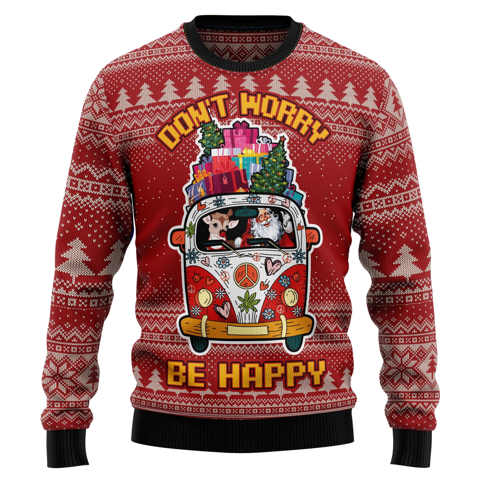 litzzy Hippie Car HT100507 Ugly Christmas Sweater -  Best Gift For Christmas, Noel Malalan - Christmas Signature sweater   