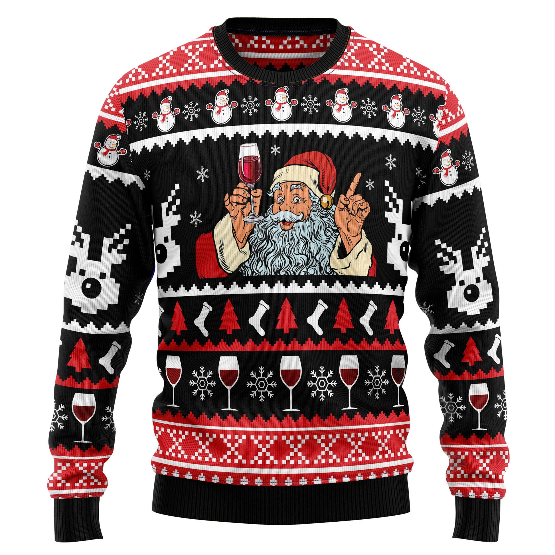 litzzy Red Wine HZ92401 Ugly Christmas Sweater -  Best Gift For Christmas, Noel Malalan - Christmas Signature sweater   