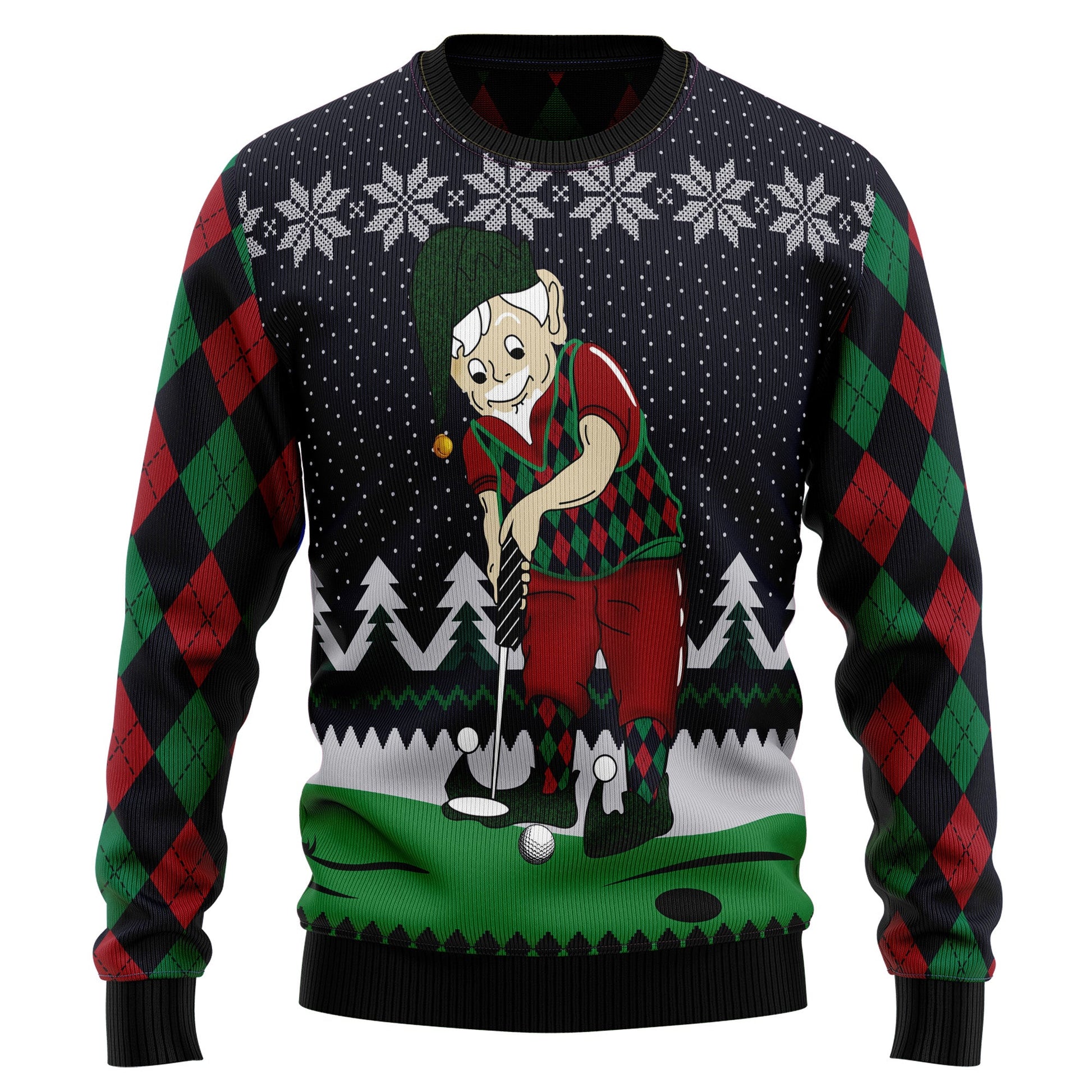 litzzy Golf Lover T1410 Ugly Christmas Sweater -  Best Gift For Christmas, Noel Malalan - Christmas Signature sweater   