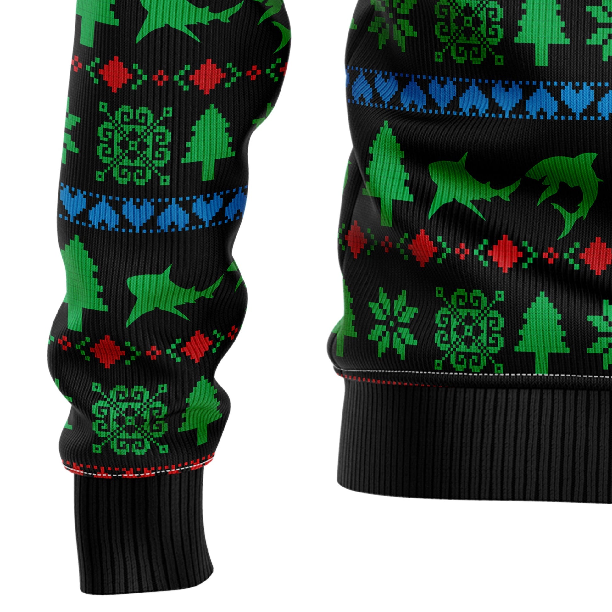 litzzy Santa Riding Shark T1210 Ugly Christmas Sweater -  Best Gift For Christmas, Noel Malalan - Christmas Signature sweater   