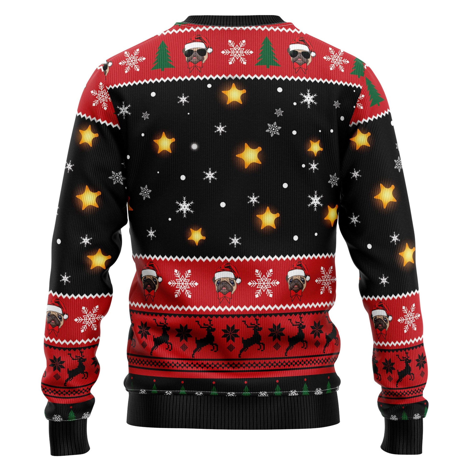 litzzy Pug Christmas Tree - Pug Lover Sweater - Pug Christmas Tree Ugly Sweater sweater   