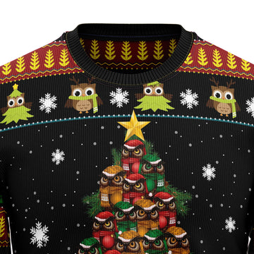 litzzy Owl Christmas Tree HZ102106 Ugly Christmas Sweater -  Best Gift For Christmas, Noel Malalan - Christmas Signature sweater   
