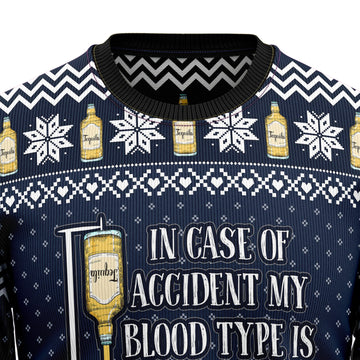 litzzy Tequila My Blood Type TY1610 Ugly Christmas Sweater -  Best Gift For Christmas, Noel Malalan - Christmas Signature sweater   