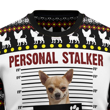 litzzy Chihuahua Personal Stalker TY110 Ugly Christmas Sweater -  Best Gift For Christmas, Noel Malalan - Christmas Signature sweater   