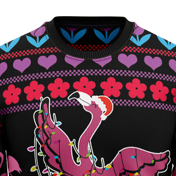 litzzy Flamingo Pink Christmas T2210 Ugly Christmas Sweater -  Best Gift For Christmas, Noel Malalan - Christmas Signature sweater   