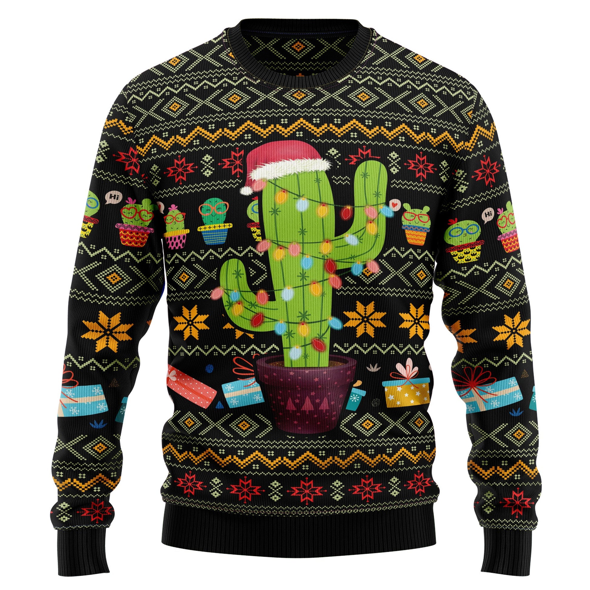 litzzy Cactus Xmas D0210 Ugly Christmas Sweater -  Best Gift For Christmas, Noel Malalan - Christmas Signature sweater   