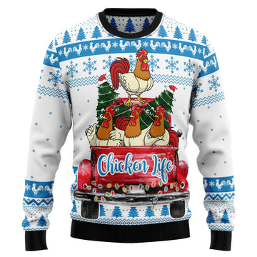 litzzy Chicken Life TG51026 Ugly Christmas Sweater -  Best Gift For Christmas, Noel Malalan - Christmas Signature sweater   