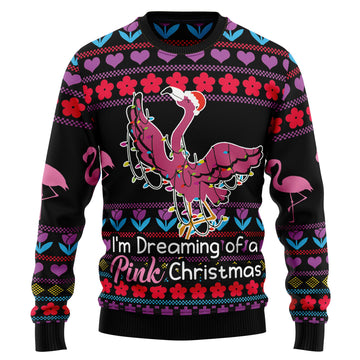 litzzy Flamingo Pink Christmas T2210 Ugly Christmas Sweater -  Best Gift For Christmas, Noel Malalan - Christmas Signature sweater   